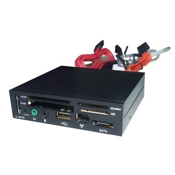 Multimedia Panel Card Reader with 1394A ESATA USB SATA