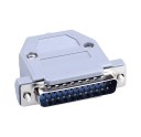Solder Cup D Sub DB25 Connector with Plastic Hood Housing Male