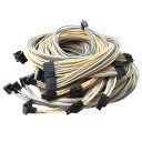 Premium Single Sleeved Cables Set Gold Silver for XFX