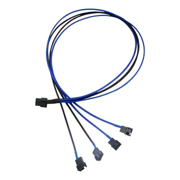 6 Pin Modular PSU Single Sleeved 4 x Fan Cables