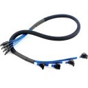 SATA II High Speed Cable with Latch x 4 (Sleeved)