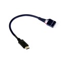 USB 9 Pin Internal Motherboard Male Header to USB 3.1 Type C Adaptor