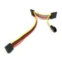 2.54mm 5-Pin Female to 2x SATA + 3-Pin Fan Power Cable Adapter