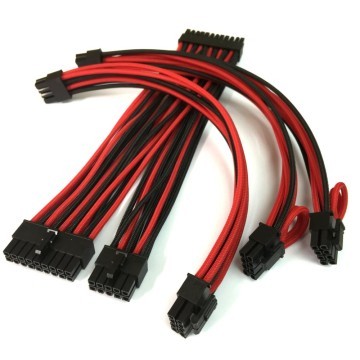 Corsair SF600 Premium Single Sleeved Modular Cable Set (Black/Red)
