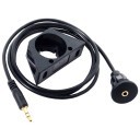 Auto AUX 3.5mm Audio Gold Plated Extension Cable with Car Mount 100cm