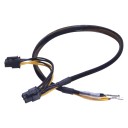 2x 6 Pin PCIE Sleeved Cable 50cm 10cm for Dell 1950 2950 PE1950 2950