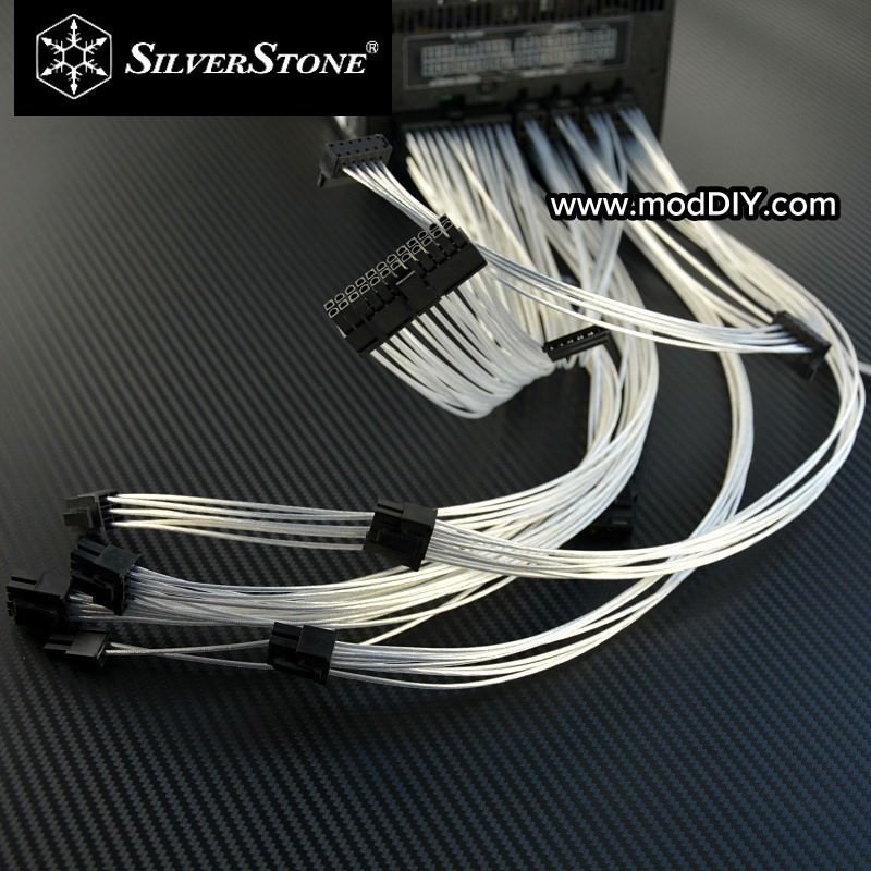 Professional Tailor-Made SilverStone Custom Sleeved Modular Cable Kit