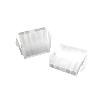 5 Pin Power Supply Male Molex Connector with Pins Transparent White