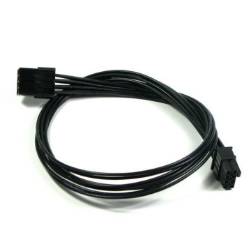 Single Braid 8-Pin PCI-E VGA Extension Cable (50cm) - Black