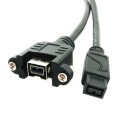 Firewire 800 1394B 9-Pin DV Extension Cable with Panel Mounts (30cm)