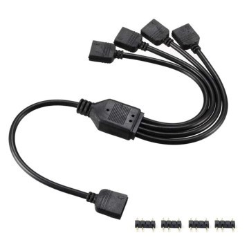 Corsair LED RGB 4 Pin to 5v RGB 3 Pin Female Connector Adapter Cable -  MODDIY