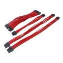 Premium Single Sleeved Modular Cables Set Red for Corsair AX760