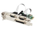 Combo 2 Port DB9 Serial 1 Port DB25 Parallel PCIe Controller Card