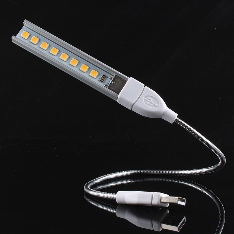 Mini USB Powered White 8-LED Portable Pocket Night Light Lamp - modDIY.com