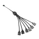 Computer Lighting 12V 4 Pin RGB Splitter Cable 1 to 6 Way Split 30cm