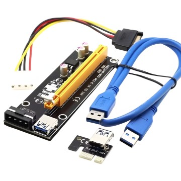 Premium True USB 3.0 1x to 16x PCIE Extender Riser Card Adapter Cable