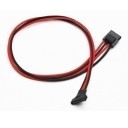 Premium Single Braid Sleeved Molex 4-Pin to SATA Conversion Cable (Black/Red)