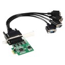 4 Serial Port PCI Express Controller Card with Fan Out Cable MCS9904
