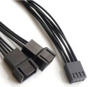 Single Braid 4-Pin Fan Y Cable Splitter (20cm)