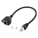 NEW 1000M CAT6 RJ45 Ethernet Extension Cable with Panel Mount 150cm