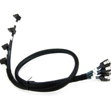 SATA III 6Gb/s High Speed Cable with Latch x 4 (Sleeved)