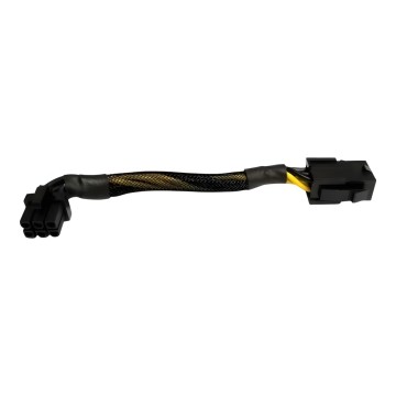 PCIE 90 Degree L Shape Low Profile GPU Power Cable 6 Pin Left Angle