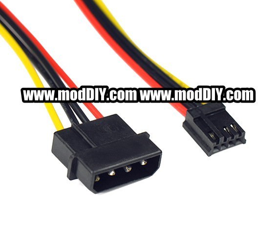 4-Pin Molex to Floppy Drive Power Adapter Cable 