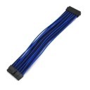 Premium Single Braid Sleeved 24-Pin (20+4) Extension Cable (Black/Blue)