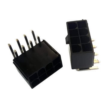 8 Pin CPU EPS Male Header Connector 90 Degree Angled Black
