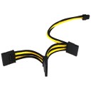 6 Pin Modular Sleeved Cable to 3 x SATA Connectors for Seasonic