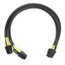 Dell 8-Pin to 2 x 6-Pin PCI-E Premium Sleeved Power Cable (30cm)