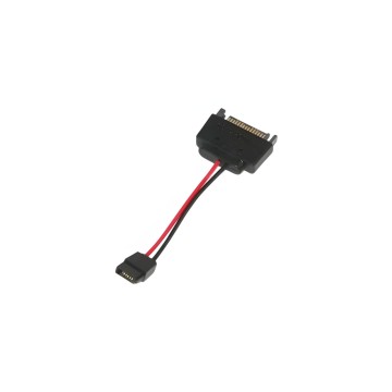 SATA Power 15 Pin to Laptop Drive Slimline 6 Pin Adapter Cable 6cm