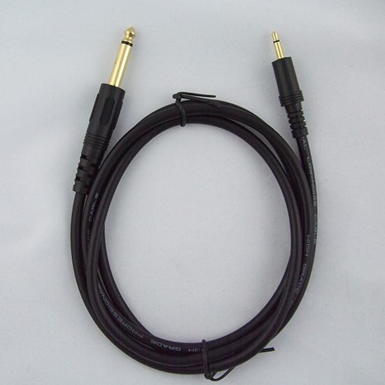 Premium Gold Plated 6.35mm Male Mono to 3.5mm Male Mono Cable 100cm