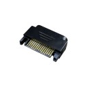 SATA Power 15 Pin Male Connector Black with Housing for DIY Cable