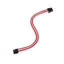 Premium Silicone Wire Single Sleeved 6+2 Pin PCI-E Extension Cable (Red/White)