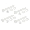 Anti-vibration Plastic Fan Screws Set - White (M3 x 30mm)