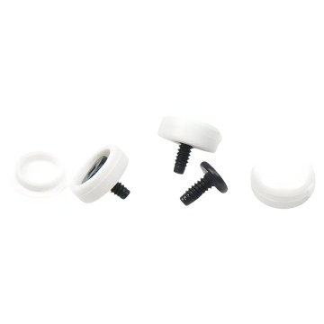 White Snap Caps and Screws