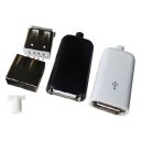 Apple Style USB Type A Female Connector Black White