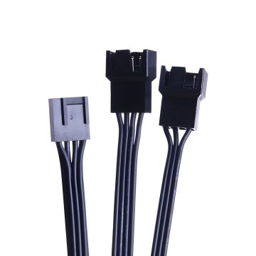 Corsair Style 4 Pin Fan 2 Way Y Splitter Ribbon Cable 50cm to 200cm