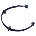 Premium Sleeved 4 Pin IDE Molex to 3 x 4 Pin IDE Molex Splitter Cable