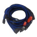 Premium Single Sleeved Modular Cables Set Black Blue for EVGA