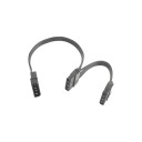 Premium Ribbon Wire 4 Pin Molex to 2x Molex Adapter Cable Black