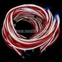 Silverstone ST-1200-G Evolution Single Sleeved Modular Cables (Red/White)