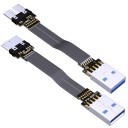 USB 3.0 Type A Male to Micro B Male Flat Cable