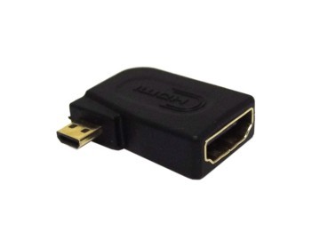 HDMI to Micro HDMI Left-Angled Adaptor w/Gold Plated Connector