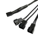 3 Pin Fan 3 Way Y Splitter Ribbon Cable 50cm to 200cm