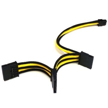 Seasonic 6-Pin Modular Sleeved Cable to 3 x SATA Connectors