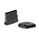 MODDIY Standard 4 Pin Female Connector Black with Pins