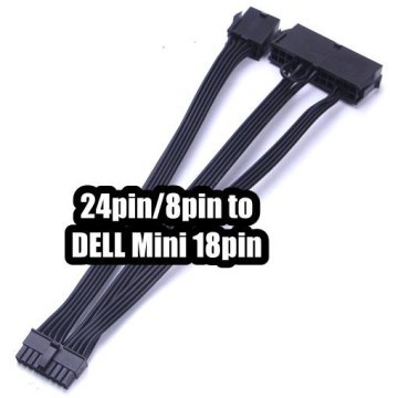 Dell C6100 L5639 L5520 24/8-Pin to Mini 18-Pin Adapter Cable (20cm)