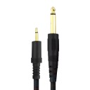 Premium Gold Plated 6.35mm Male Mono to 3.5mm Male Mono Cable 100cm